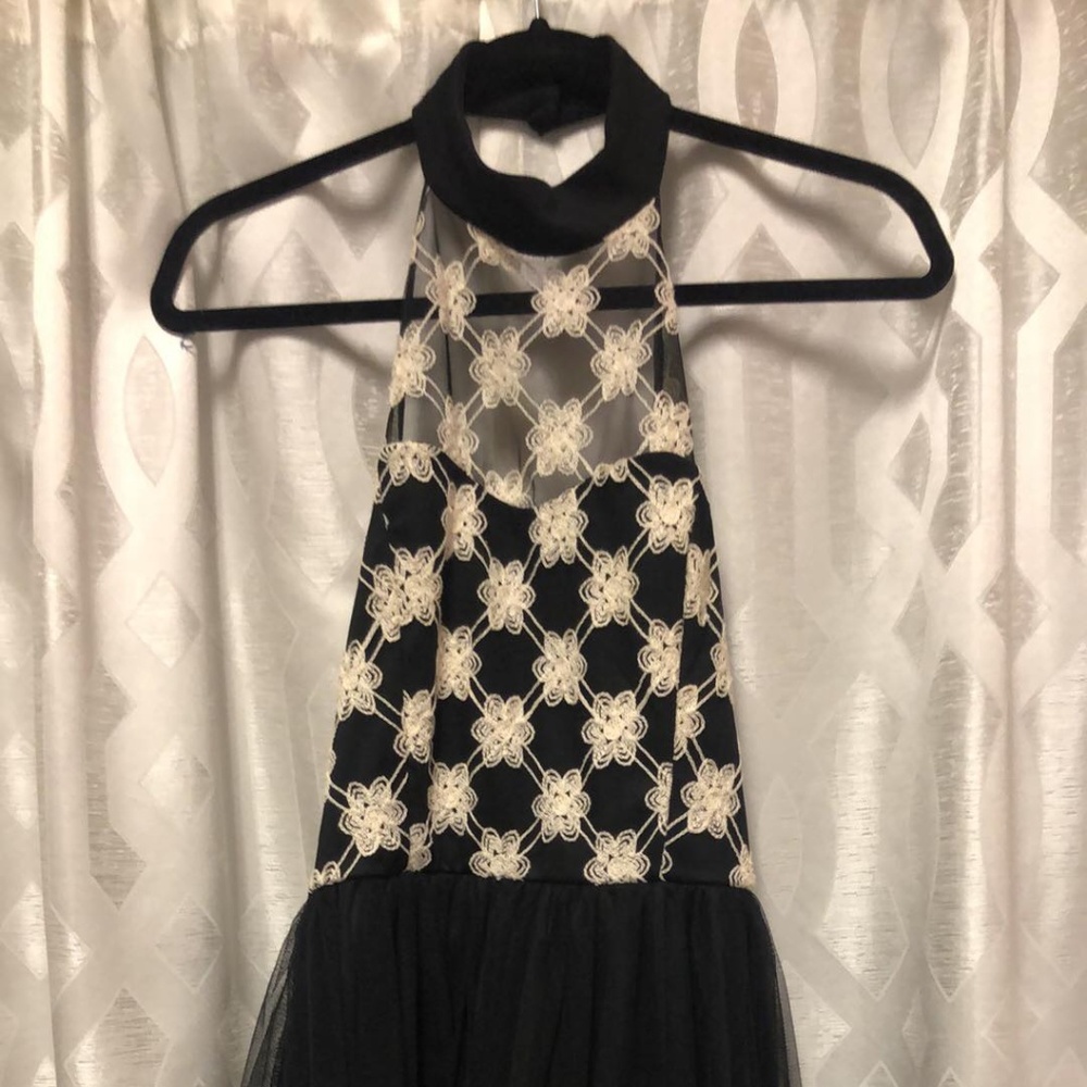 Mystic Halter Dress with Tulle Skirt